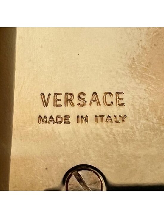 Versace Medusa Buckle Leather Belt Ivory Gold main image 6